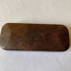 Fossil Dark Brown Hardcover Eyeglass Case